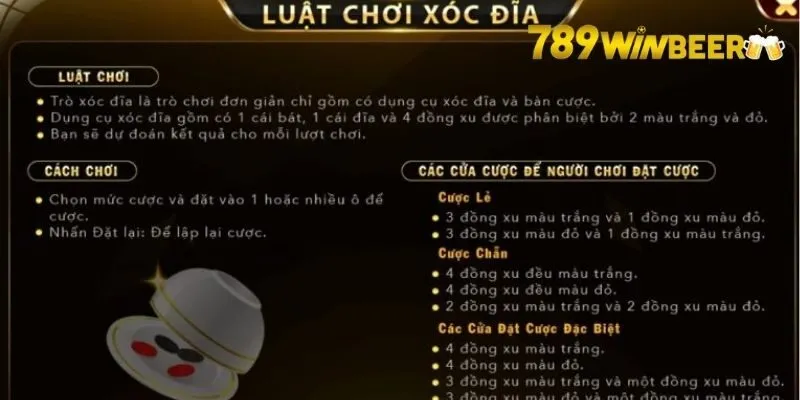 Cách chơi xóc đĩa tại 789Win vô cùng dễ hiểu